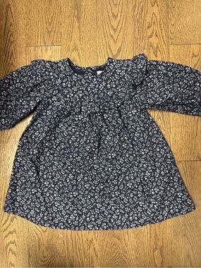 next Navy Dress with White Floral Print
